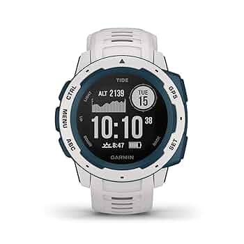 時計 GARMIN INSTINCT Tide Black/Blue Garmin Instinct GPS Solar Crossover Rugged Hybrid Smartwatch